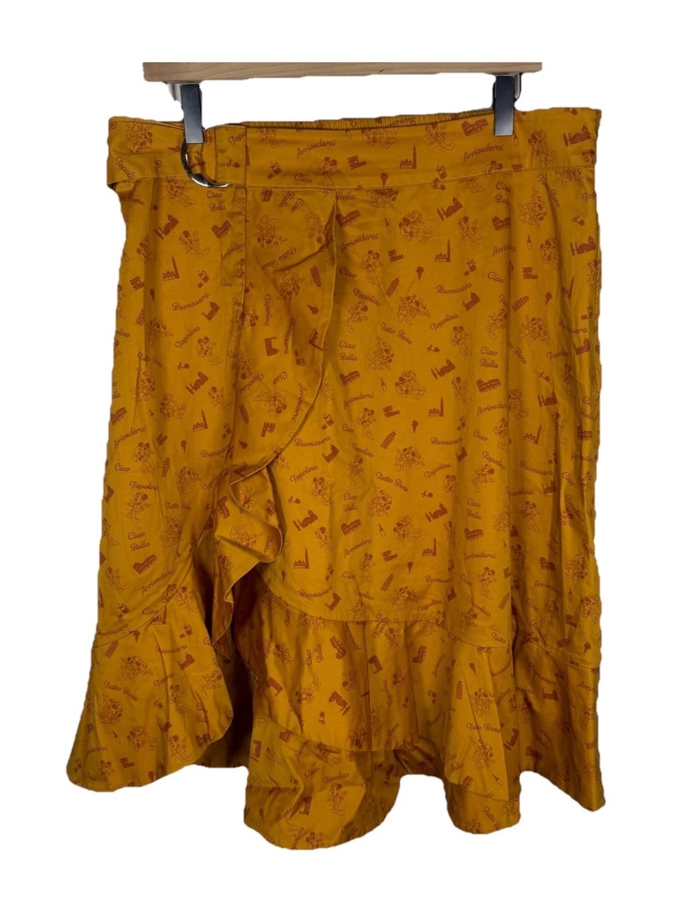 Disney The Dress Shop Women’s XL Epcot Italy Around The World Yellow Mickey WDW